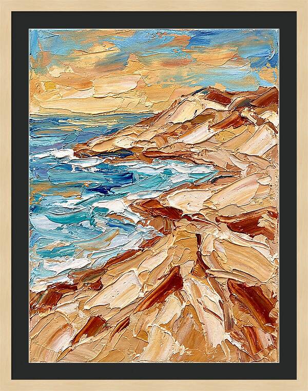 Beachside Serenity In Palette Knife