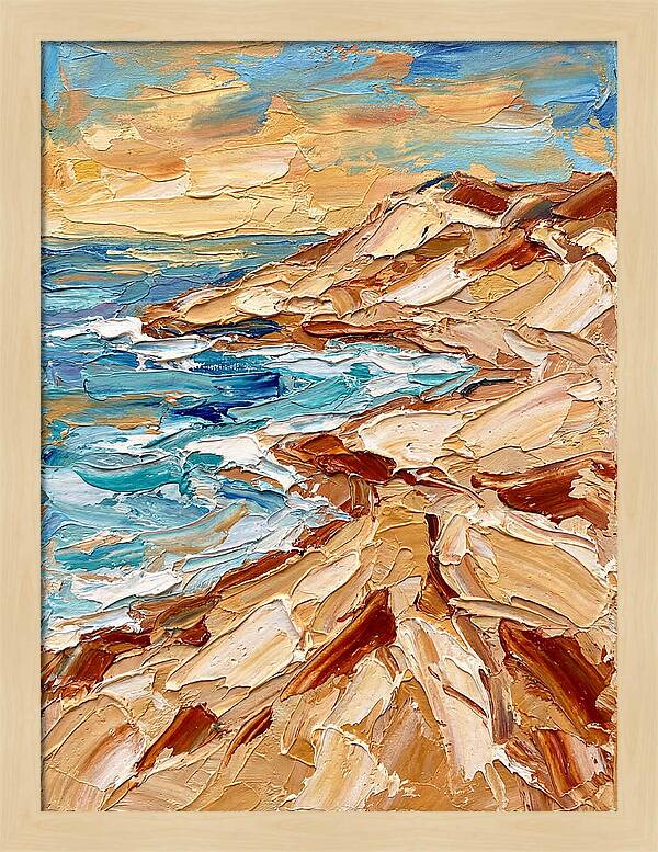 Beachside Serenity In Palette Knife