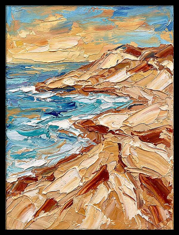 Beachside Serenity In Palette Knife