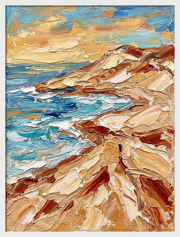Beachside Serenity In Palette Knife