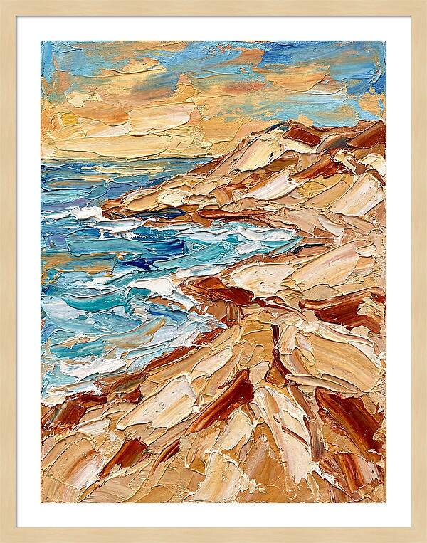 Beachside Serenity In Palette Knife