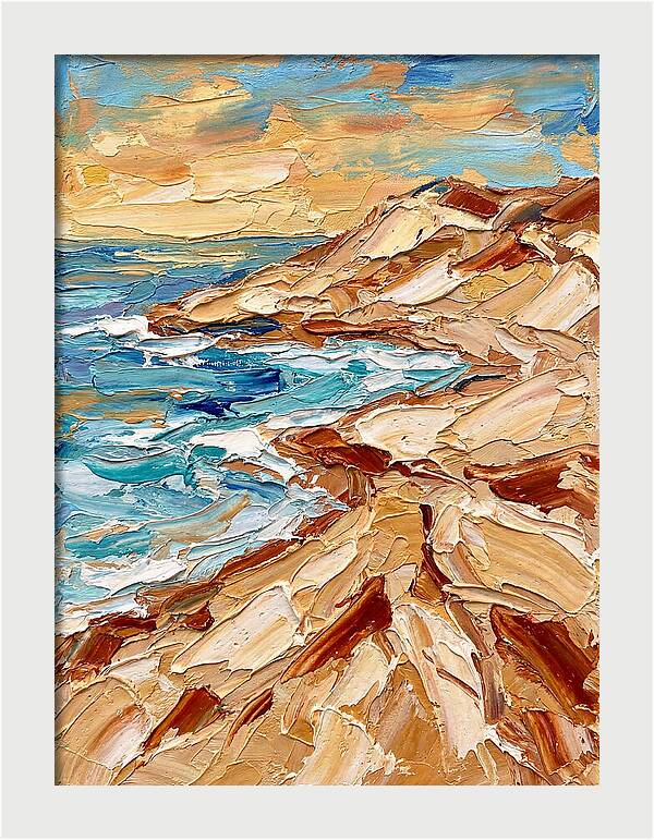 Beachside Serenity In Palette Knife