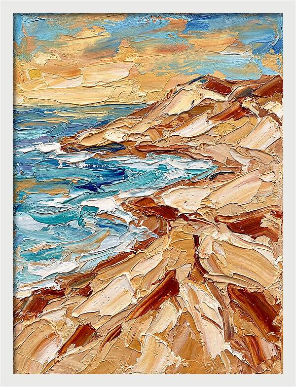 Beachside Serenity In Palette Knife