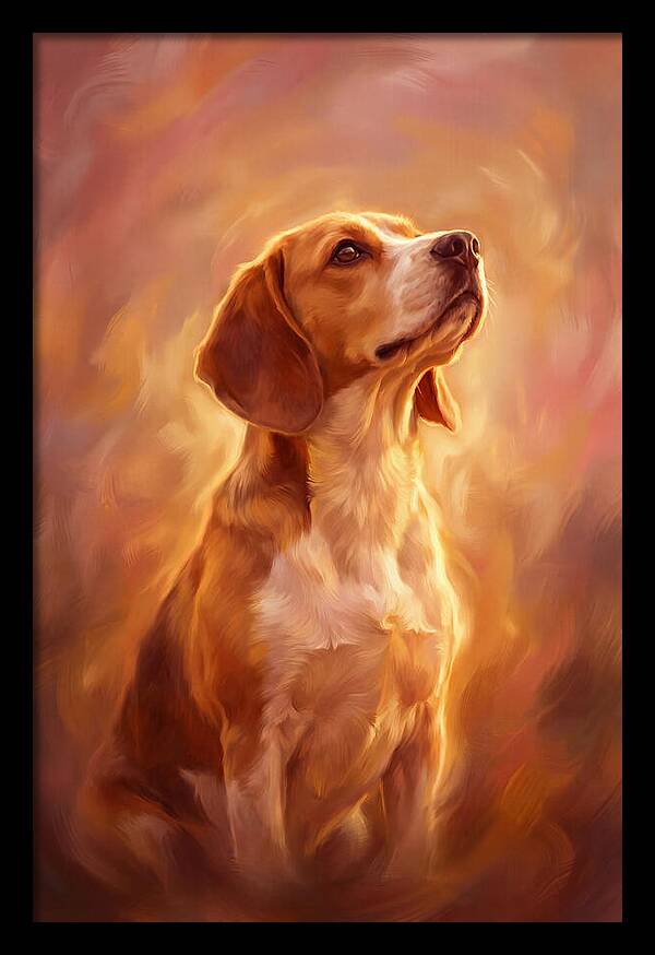 Beagle Bathed In Light
