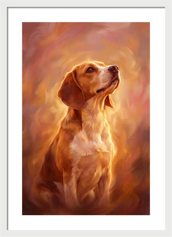 Beagle Bathed In Light