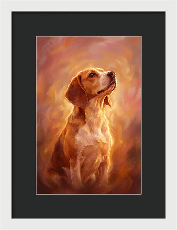 Beagle Bathed In Light