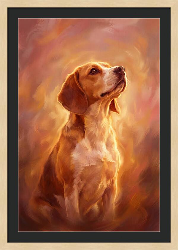 Beagle Bathed In Light