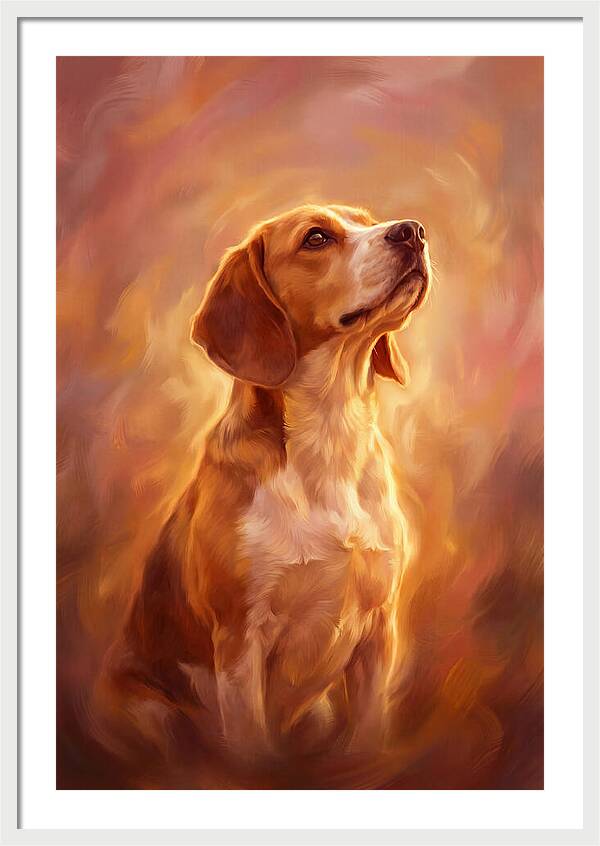 Beagle Bathed In Light