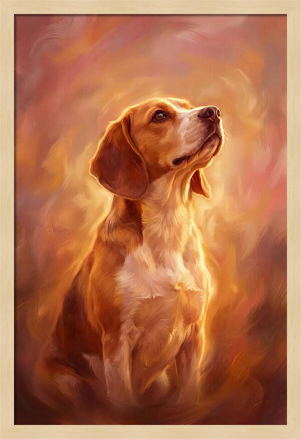 Beagle Bathed In Light