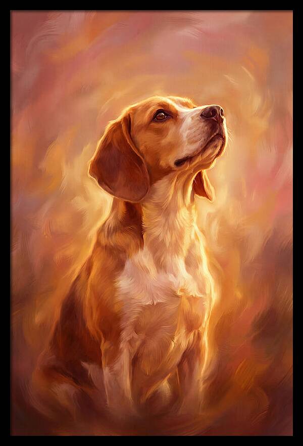 Beagle Bathed In Light