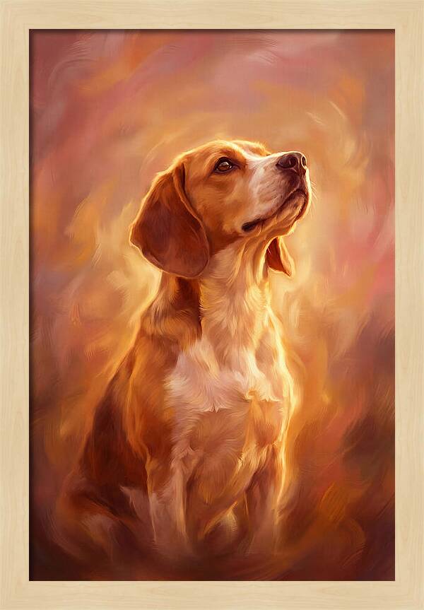 Beagle Bathed In Light