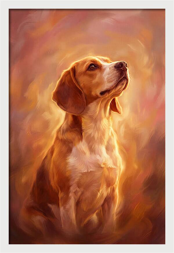 Beagle Bathed In Light