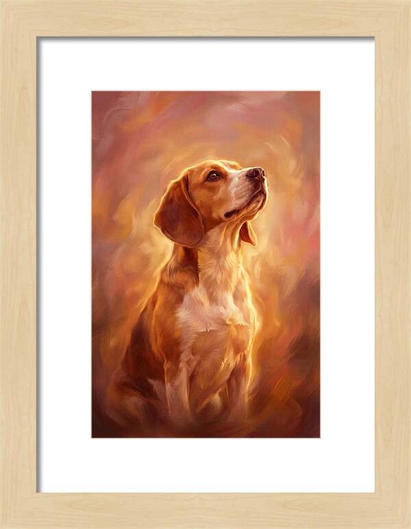 Beagle Bathed In Light