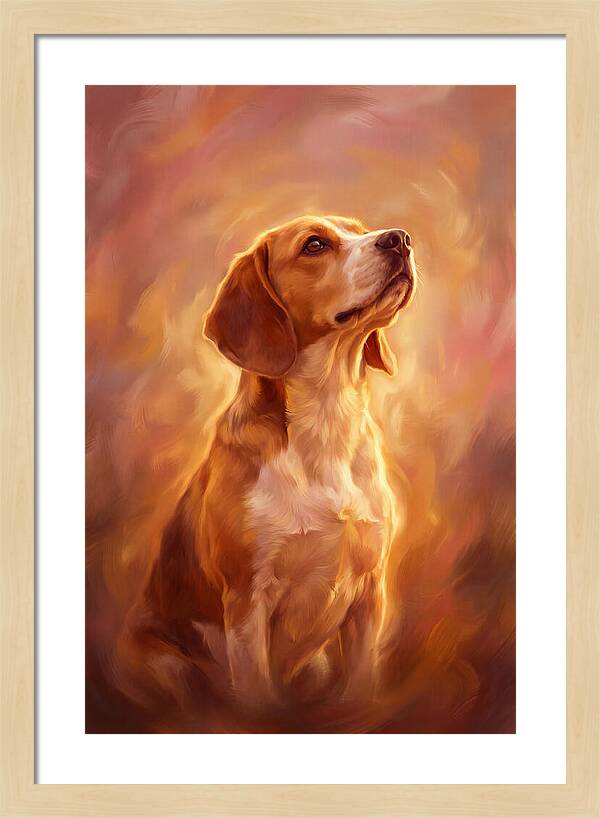 Beagle Bathed In Light