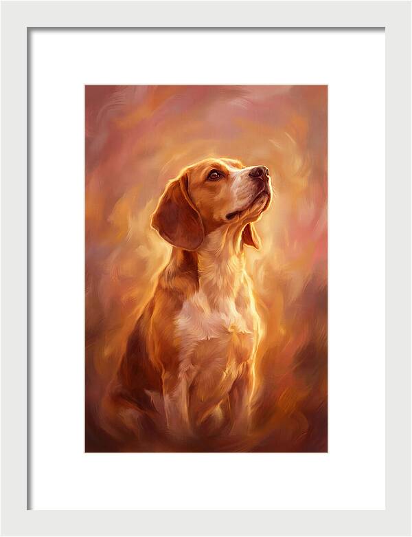 Beagle Bathed In Light