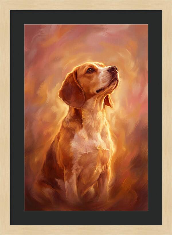 Beagle Bathed In Light