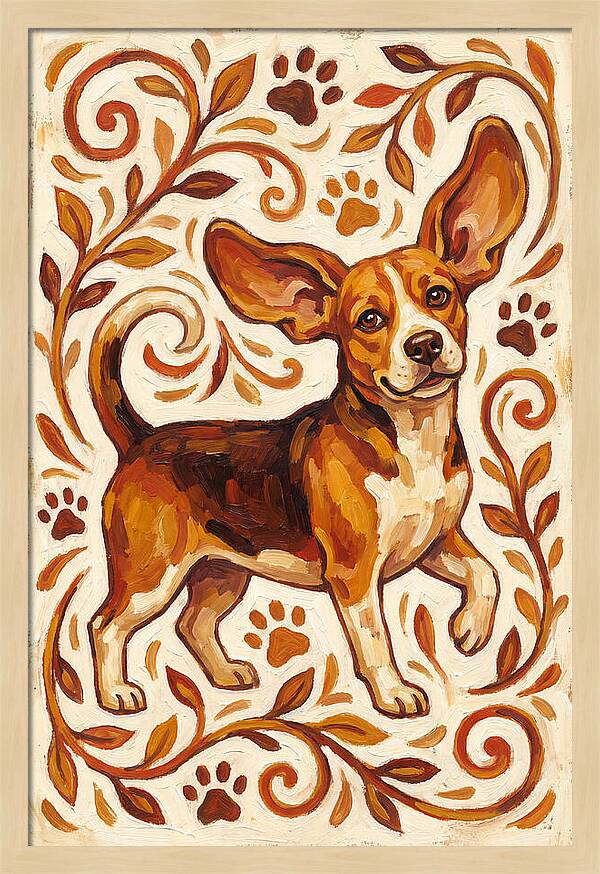 Beagle In Folk Style
