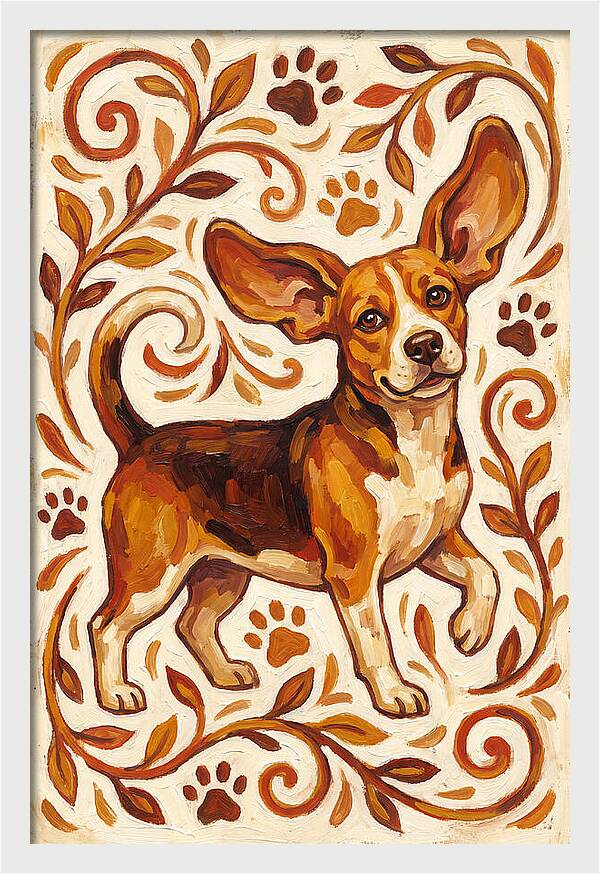 Beagle In Folk Style