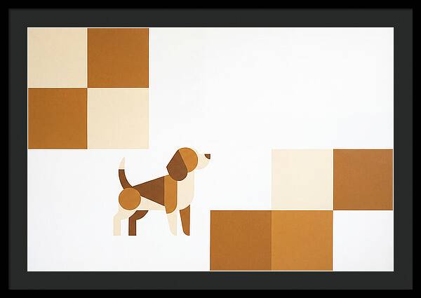 Beagle In Minimalist Style