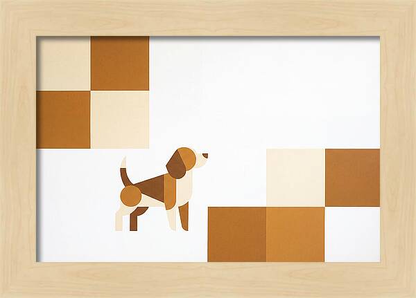 Beagle In Minimalist Style