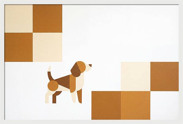 Beagle In Minimalist Style
