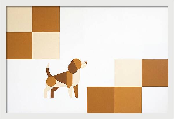 Beagle In Minimalist Style
