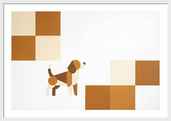 Beagle In Minimalist Style