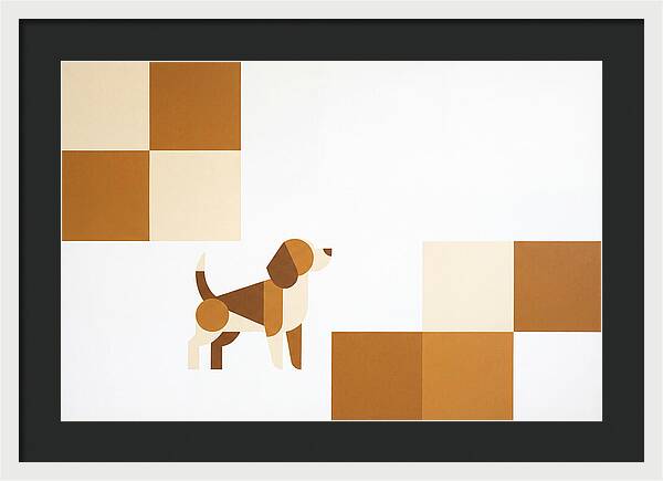 Beagle In Minimalist Style