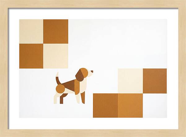 Beagle In Minimalist Style