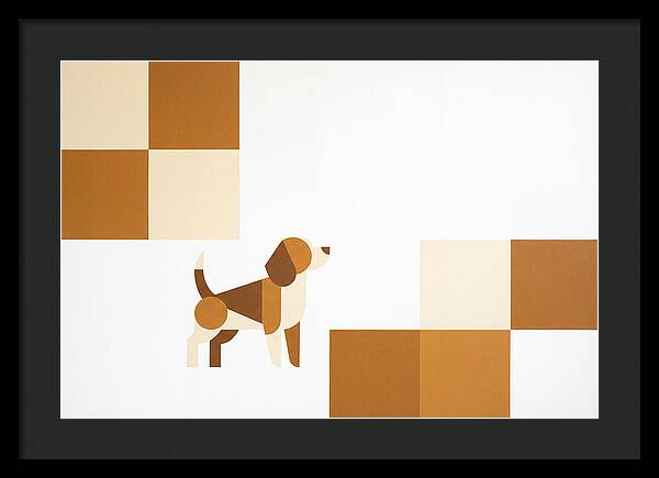 Beagle In Minimalist Style