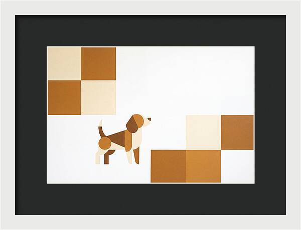 Beagle In Minimalist Style