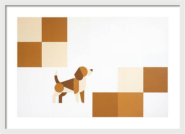 Beagle In Minimalist Style