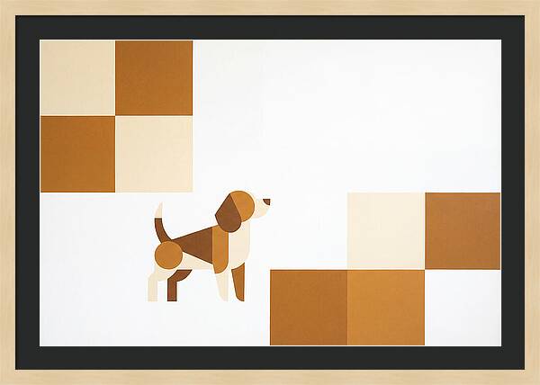 Beagle In Minimalist Style