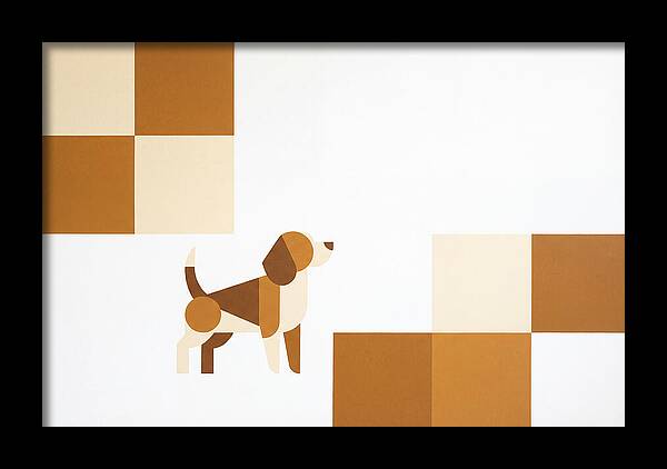 Beagle In Minimalist Style