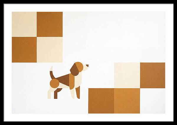 Beagle In Minimalist Style
