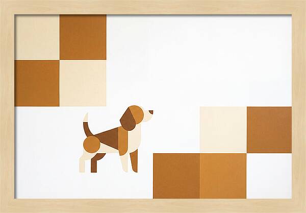 Beagle In Minimalist Style