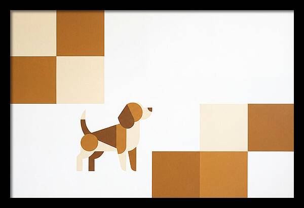 Beagle In Minimalist Style