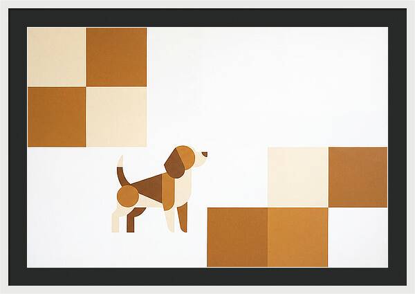 Beagle In Minimalist Style