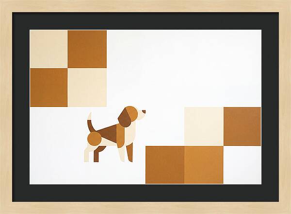 Beagle In Minimalist Style