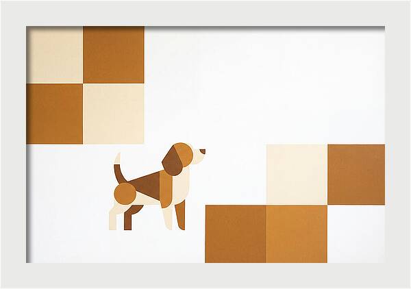 Beagle In Minimalist Style