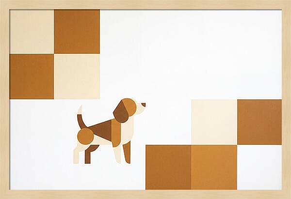 Beagle In Minimalist Style