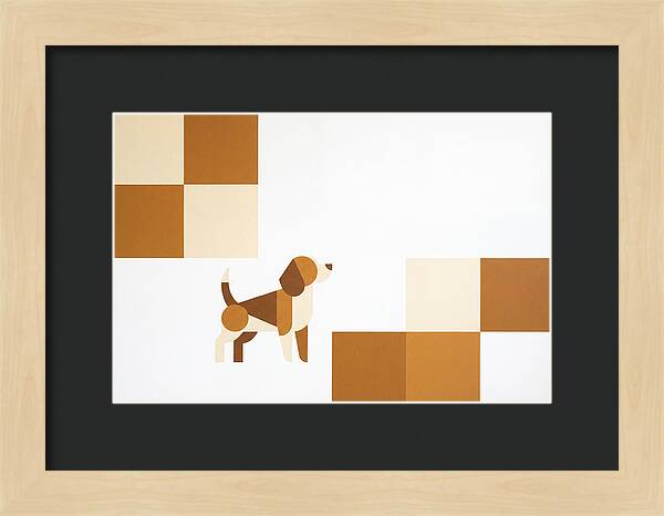 Beagle In Minimalist Style