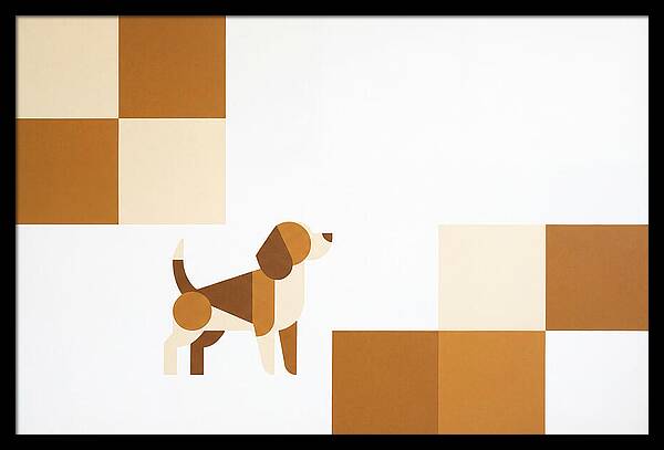 Beagle In Minimalist Style