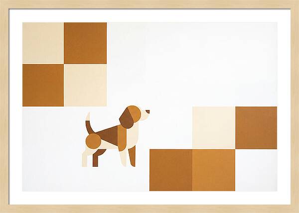 Beagle In Minimalist Style