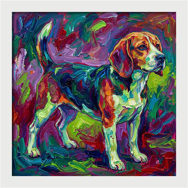 Beagle In Vibrant Colors