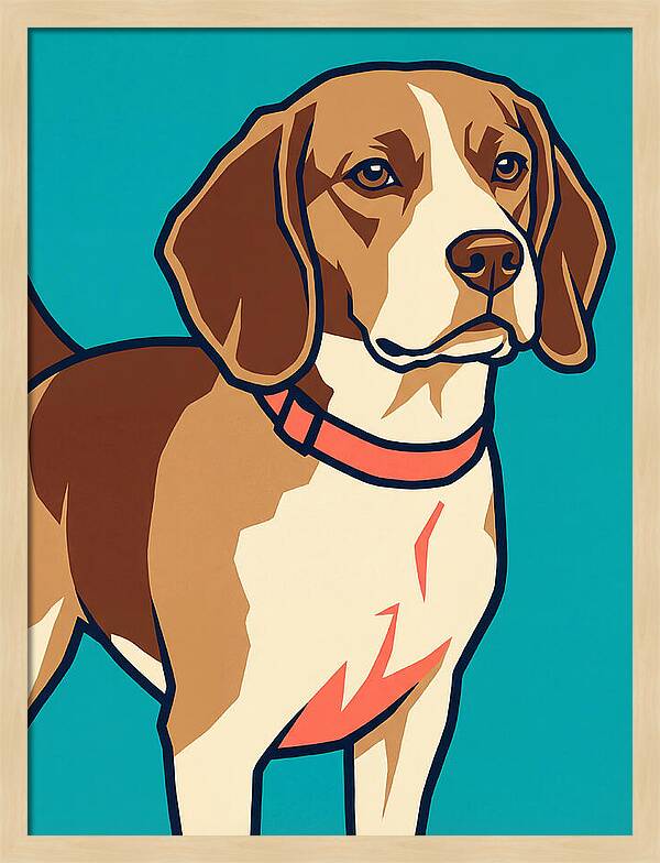 Beagle In Vibrant Style
