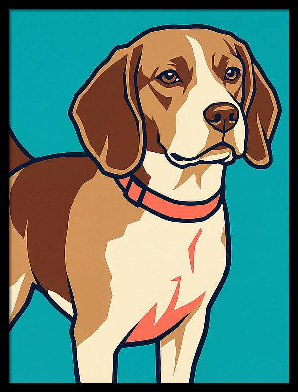 Beagle In Vibrant Style