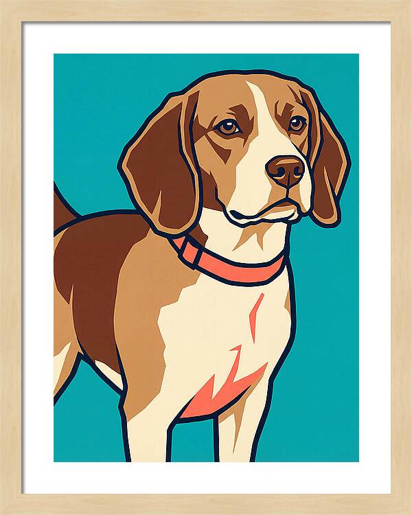 Beagle In Vibrant Style