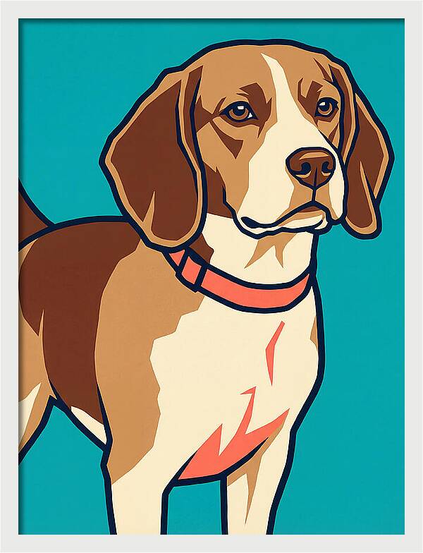 Beagle In Vibrant Style