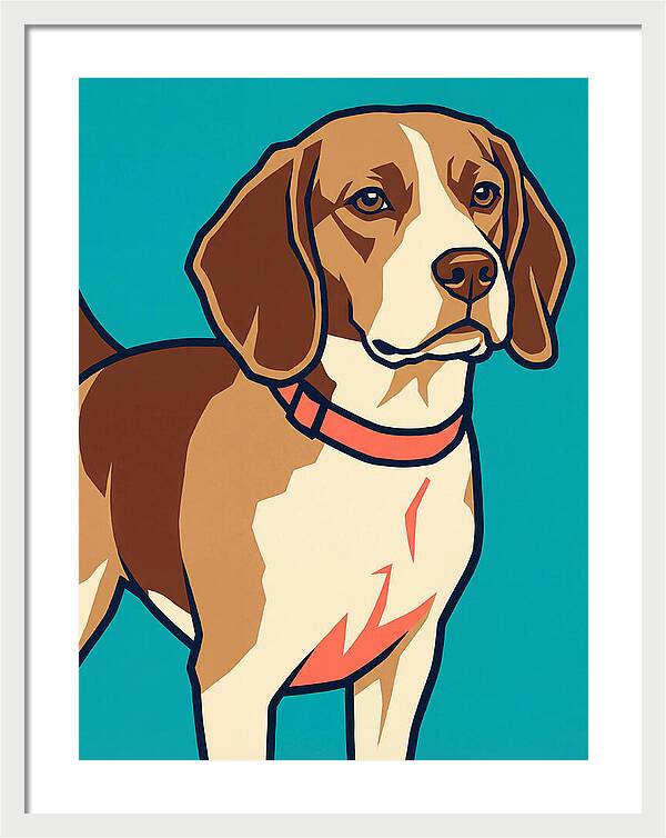 Beagle In Vibrant Style